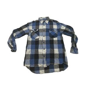 Raider Jean Company Infringement plaid button up long sleeve shirt